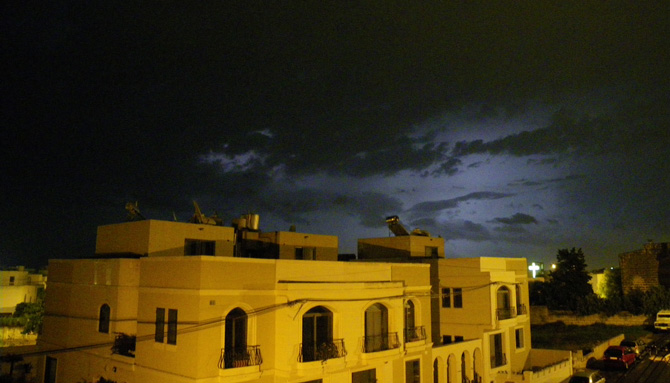 Thunderstorm with a lot of lightning Thunderstorm with a lot of lightning