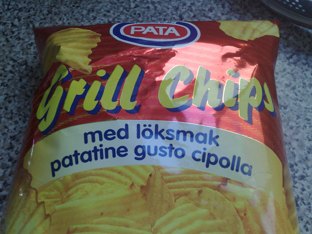 Grillchips med löksmak Grillchips med löksmak