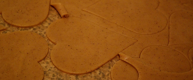 I made heart-shaped gingerbread this year I made heart-shaped gingerbread this year