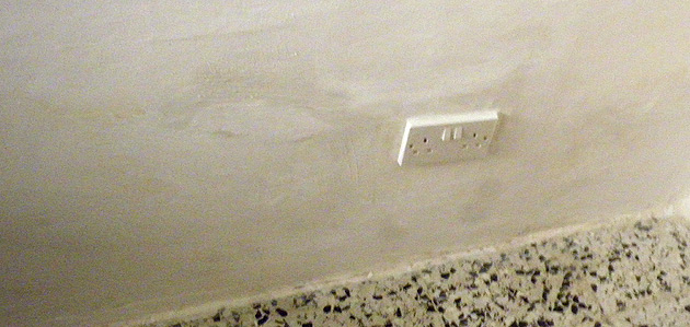 The holes are filled and the wall is ready to be painted The holes are filled and the wall is ready to be painted